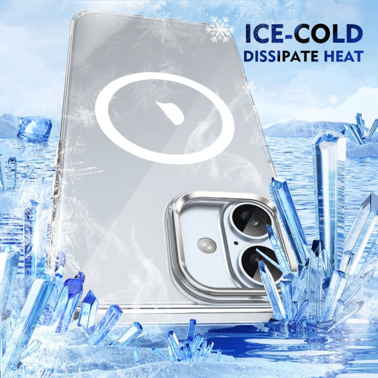 For iPhone 16 Plus Ice Feel HD Transparent MagSafe PC Full Coverage Phone Case(White) by buy2fix