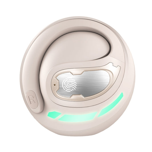I19 Mechanical Planet Ear-Mounted Wireless Bluetooth Earphone(Beige) by buy2fix