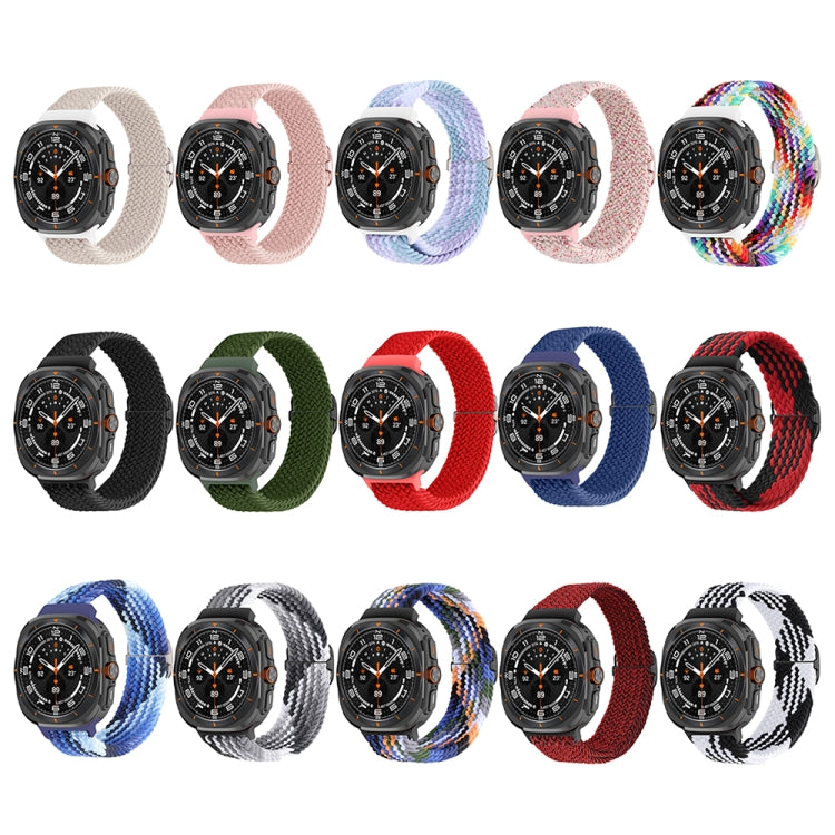 For Samsung Galaxy Watch Ultra 47mm / Ultra 2025 Slide Buckle Nylon Braided Watch Band(Violets) by buy2fix