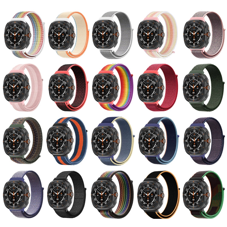 For Samsung Galaxy Watch Ultra 47mm / Ultra 2025 Plastic Connector Nylon Loop Watch Band(Starlight Powder) by buy2fix