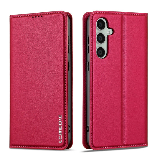 For Samsung Galaxy S24+ 5G LC.IMEEKE L1 Series Frosted Fine Texture PU Phone Case(Red) by LC.IMEEKE