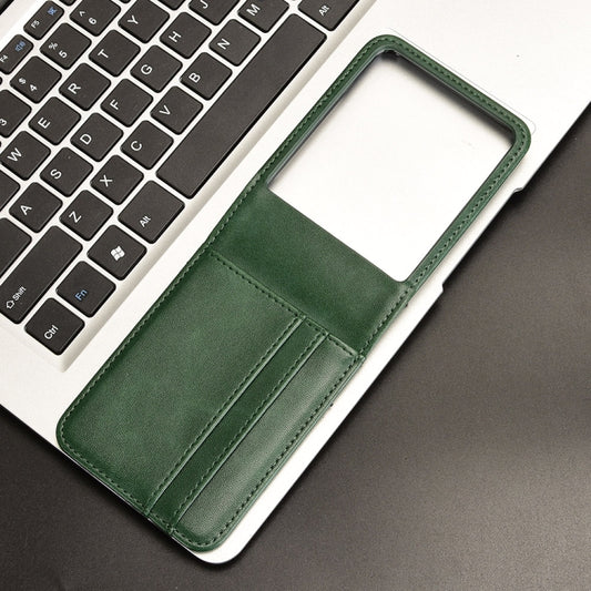 For Motorola Razr 50 Ultra Skin Feel Card Slot Leather Phone Case(Green) by buy2fix