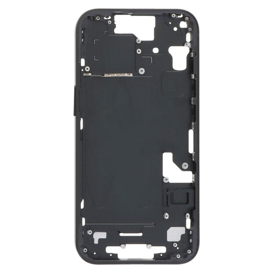 For iPhone 15 Middle Frame Bezel Plate with Side Keys + Card Tray, Version:US Version(Black) by buy2fix