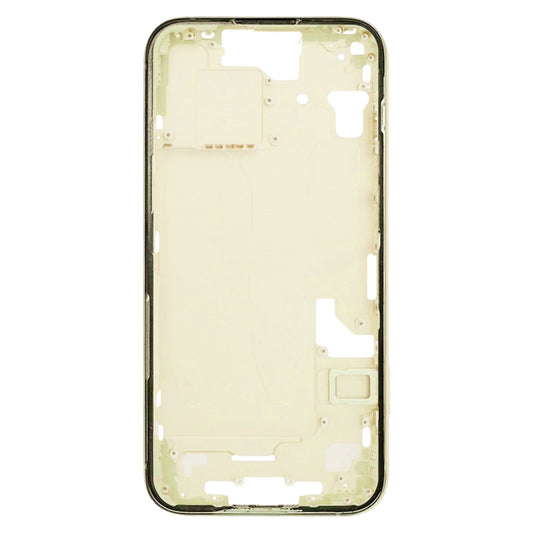 For iPhone 15 Middle Frame Bezel Plate with Side Keys + Card Tray, Version:China Version(Yellow) by buy2fix