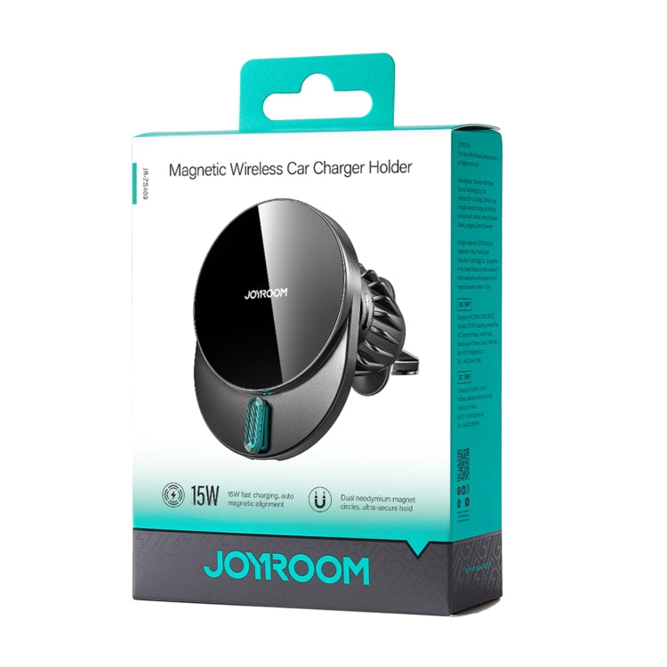 JOYROOM JR-ZS409 Magnetic Car Air Vent Phone Wireless Charging Mount(Black) by JOYROOM