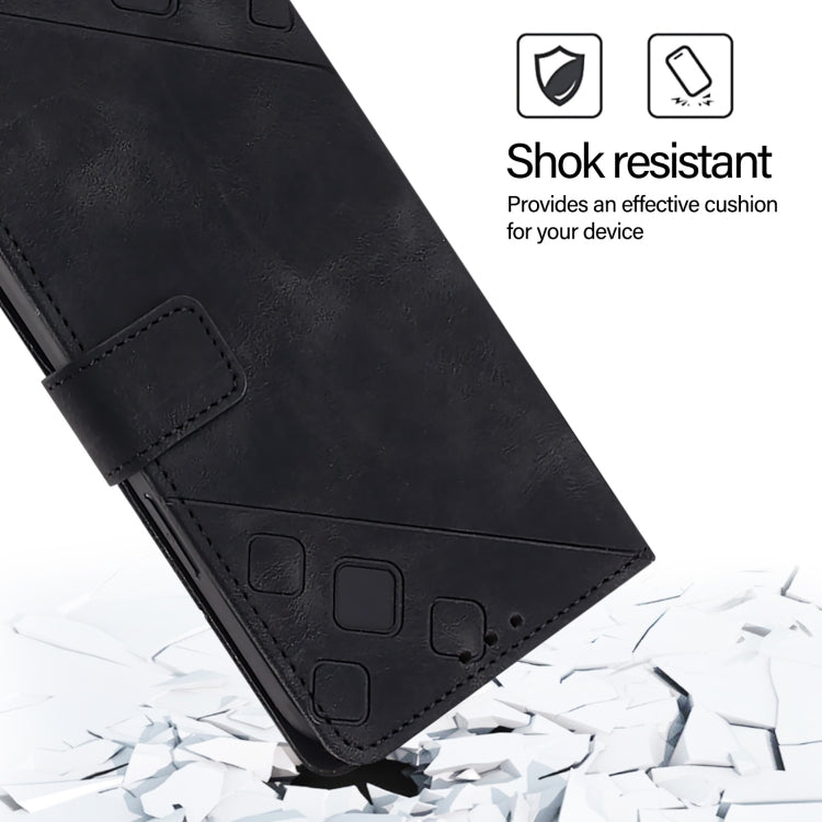 For Redmi K70 Ultra 5G Global Skin-feel Embossed Leather Phone Case(Black) by buy2fix