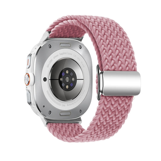 For Samsung Galaxy Watch Ultra 47mm / Ultra 2025 Nylon Loop Magnetic Buckle Watch Band(Pink) by buy2fix