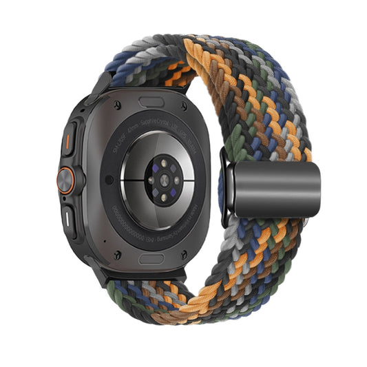 For Samsung Galaxy Watch Ultra 47mm / Ultra 2025 Nylon Loop Magnetic Buckle Watch Band(Camo Colorful) by buy2fix