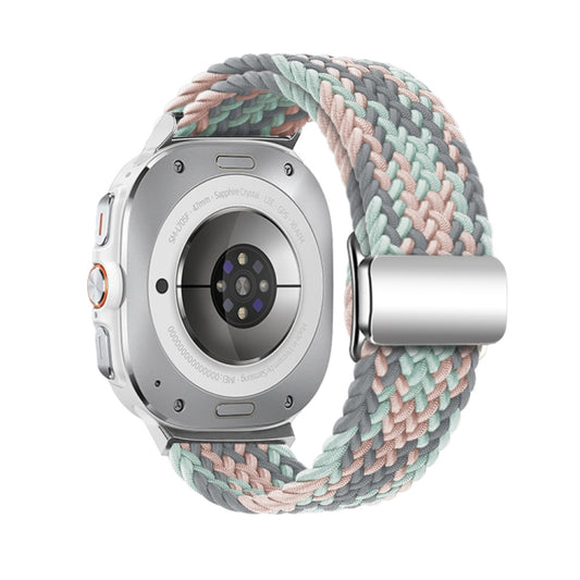 For Samsung Galaxy Watch Ultra 47mm / Ultra 2025 Nylon Loop Magnetic Buckle Watch Band(Coral Color) by buy2fix