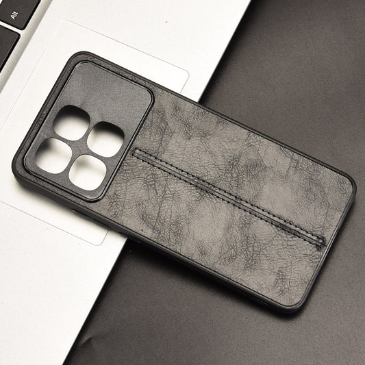 For Redmi K70 Ultra Cow Pattern Sewing Back Cover Phone Case(Black) by buy2fix