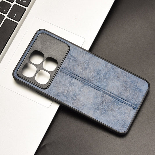 For Redmi K70 Ultra Cow Pattern Sewing Back Cover Phone Case(Blue) by buy2fix