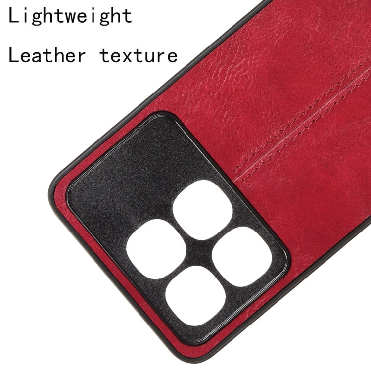 For Redmi K70 Ultra Cow Pattern Sewing Card Bag Phone Case(Red) by buy2fix