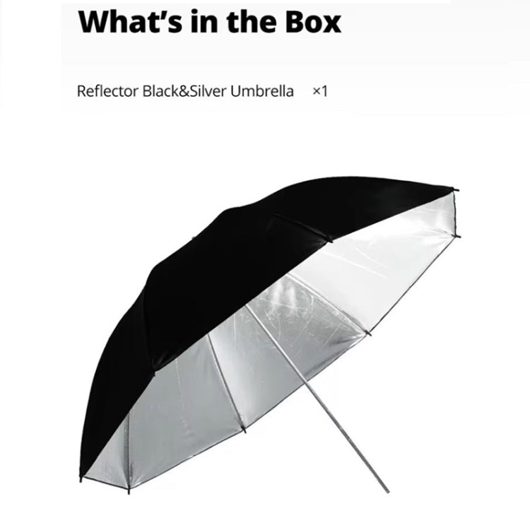Godox UB002 Photography Studio Reflector Diffuser Umbrella, Size:43 inch 108cm(Black Silver) - by Godox | Online Shopping UK | buy2fix