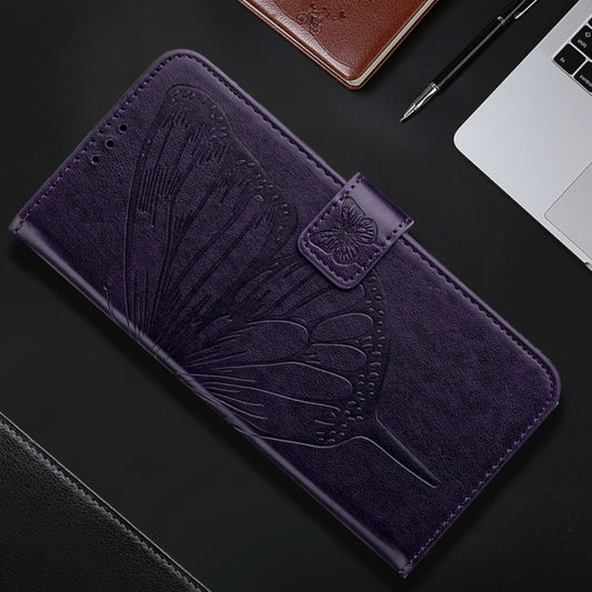 For Redmi K70 Ultra 5G Global Embossed Butterfly Leather Phone Case(Dark Purple) by buy2fix