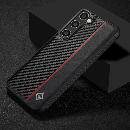 For Samsung Galaxy S25 5G LC.IMEEKE 3 in 1 Carbon Fiber Texture Shockproof Phone Case(Black) by LC.IMEEKE