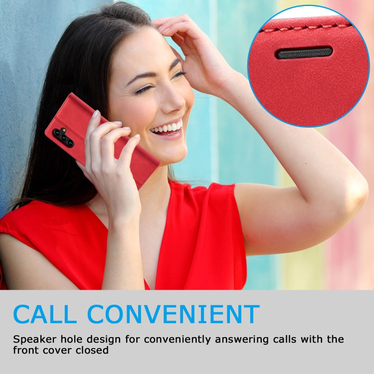 For Samsung Galaxy S24 FE 5G LC.IMEEKE Strong Magnetism Microfiber Leather Phone Case(Red) by LC.IMEEKE