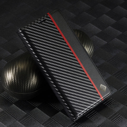 For Samsung Galaxy S25 Ultra 5G LC.IMEEKE Carbon Fiber Leather Phone Case(Vertical Black) by LC.IMEEKE