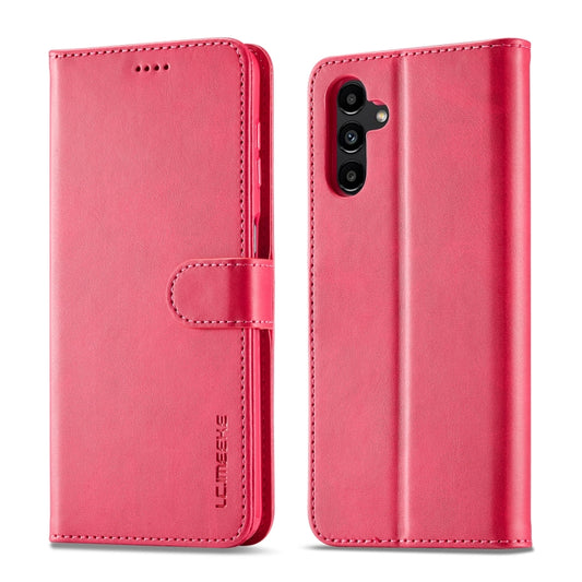 For Samsung Galaxy S24 FE 5G LC.IMEEKE Calf Texture Leather Phone Case(Red) by LC.IMEEKE