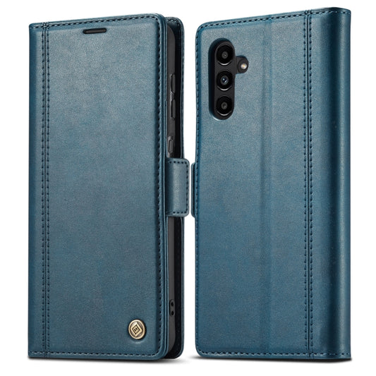For Samsung Galaxy S24 FE 5G LC.IMEEKE Skin-friendly Card Slots Leather Phone Case(Blue) by LC.IMEEKE