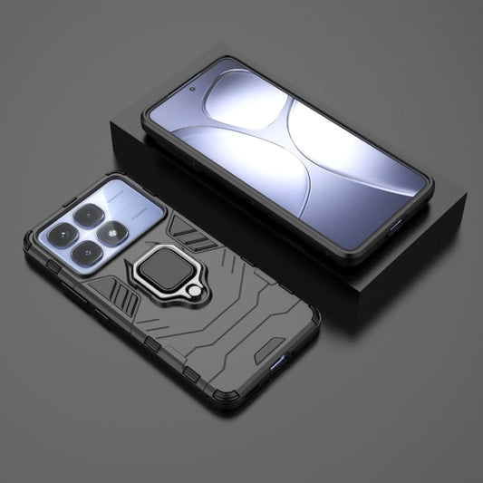 For Redmi K70 Ultra Global Shockproof PC + TPU Holder Phone Case(Black) by buy2fix