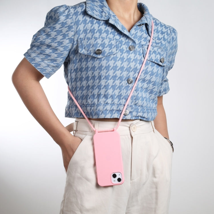 Candy Colors TPU Protective Phone Case with Lanyard For iPhone 16 Pro(Pink) by buy2fix