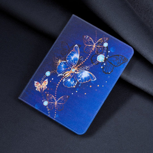 For Lenovo Tab M11 / Xiaoxin Pad 11 2024 Colored Drawing Leather Tablet Case(Purple Butterfly) by buy2fix
