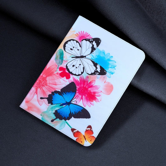 For Lenovo Tab M11 / Xiaoxin Pad 11 2024 Colored Drawing Leather Tablet Case(Two Butterflies) by buy2fix