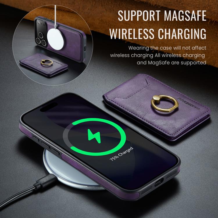 For iPhone 17 Pro Max MAGKING K1 MagSafe Detachable Wallet RFID Back Cover Phone Case(Purple) - iPhone 17 Pro Max Cases by MAGKING | Online Shopping UK | buy2fix