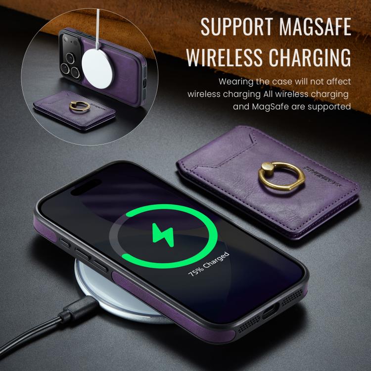 For iPhone 17 Pro MAGKING K1 MagSafe Detachable Wallet RFID Back Cover Phone Case(Purple) - iPhone 17 Pro Cases by MAGKING | Online Shopping UK | buy2fix