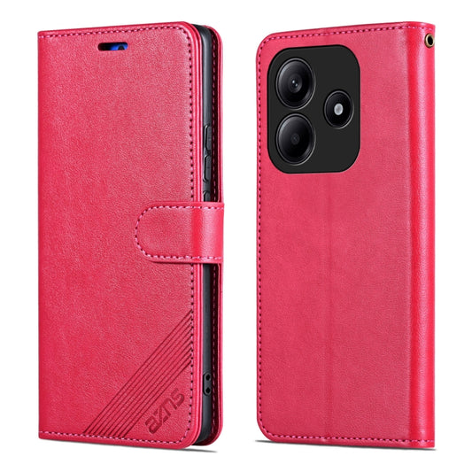 For Redmi Note 14 5G AZNS Sheepskin Texture Flip Leather Phone Case(Red) by AZNS