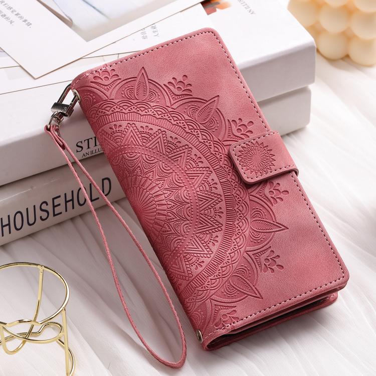 For Google Pixel 10 Multi-Card Totem Zipper Leather Phone Case(Pink) - Google Cases by buy2fix | Online Shopping UK | buy2fix