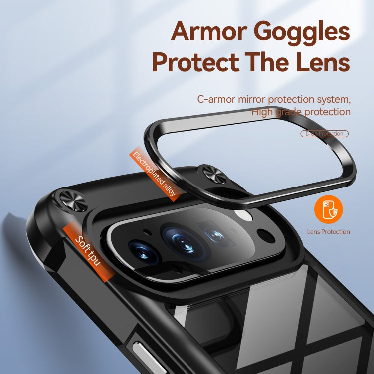 For Google Pixel 9 Pro XL TPU + PC Lens Protection Phone Case(Black) by buy2fix