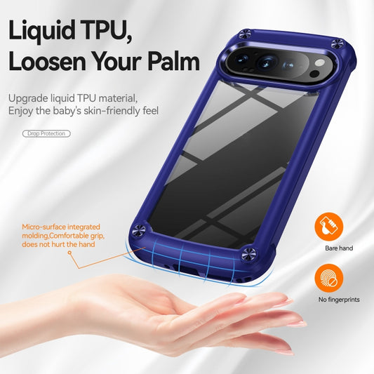 For Google Pixel 9 / 9 Pro TPU + PC Lens Protection Phone Case(Blue) by buy2fix