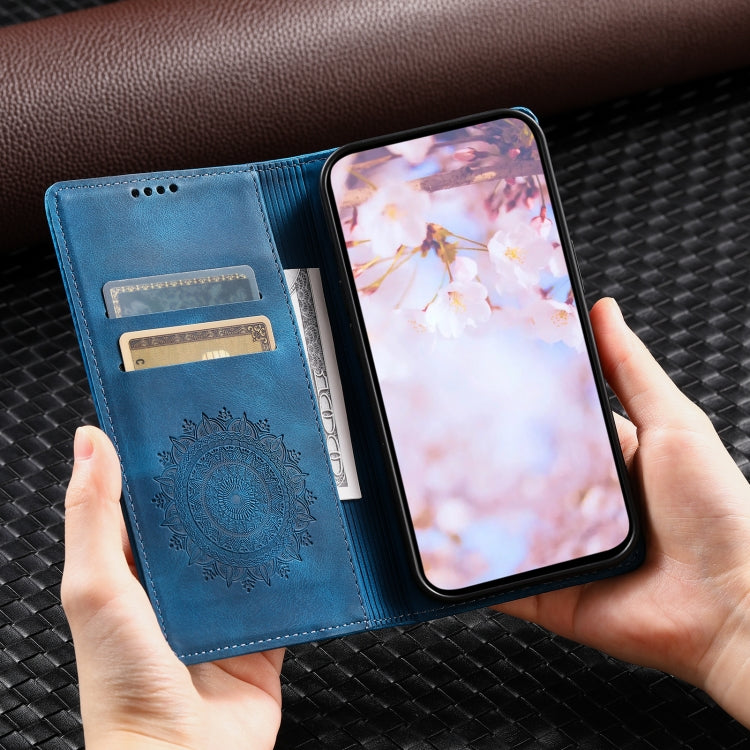 For Google Pixel 9 / 9 Pro Totem Embossed Magnetic Leather Phone Case(Blue) by buy2fix