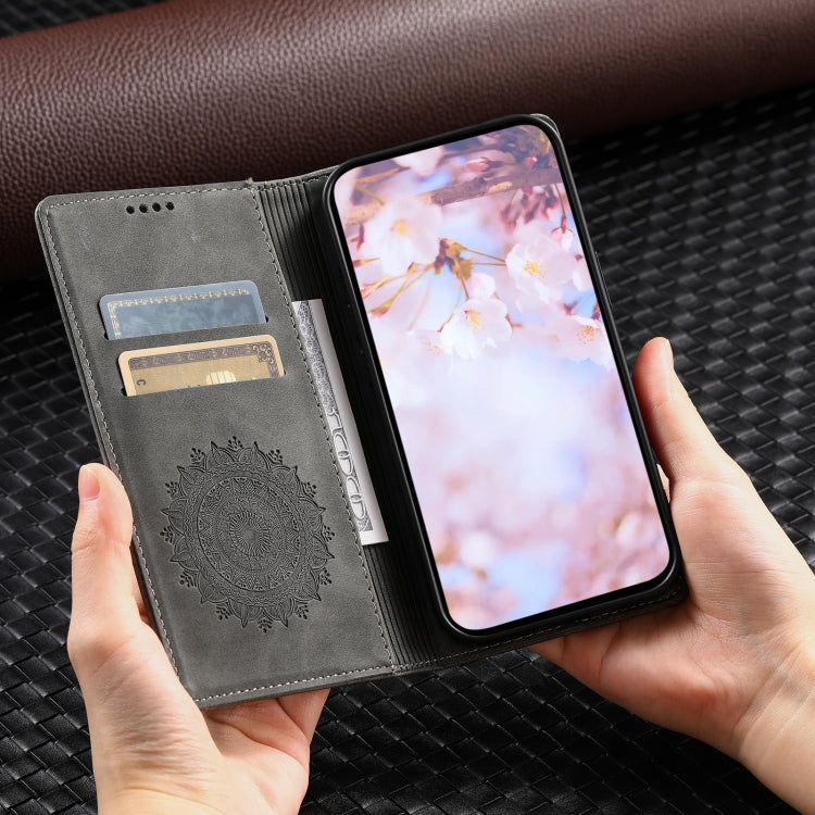 For Google Pixel 9 / 9 Pro Totem Embossed Magnetic Leather Phone Case(Grey) by buy2fix