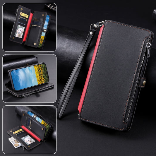 For Google Pixel 9 Pro XL Leather Stitching Multi-card Slot Zipper Phone Case(Black) by buy2fix