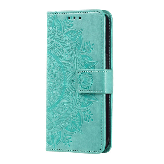 For Google Pixel 9 / 9 Pro Totem Flower Embossed Leather Phone Case with Lanyard(Green) by buy2fix