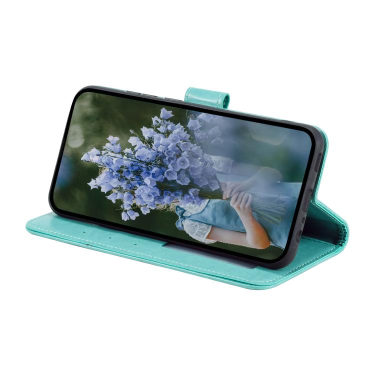 For Google Pixel 10 Pro XL Totem Flower Embossed Leather Phone Case with Lanyard(Green) - Google Cases by buy2fix | Online Shopping UK | buy2fix