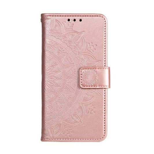 For Google Pixel 10 / 10 Pro Totem Flower Embossed Leather Phone Case with Lanyard(Rose Gold) - Google Cases by buy2fix | Online Shopping UK | buy2fix