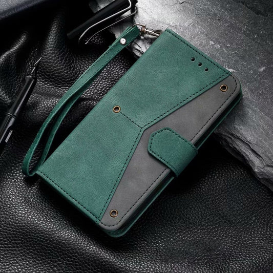 For Google Pixel 9 Pro XL Nail Skin Feel Stitching Calf Texture Leather Phone Case(Green) by buy2fix