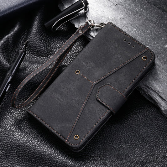 For Google Pixel 9 / 9 Pro Nail Skin Feel Stitching Calf Texture Leather Phone Case(Black) by buy2fix