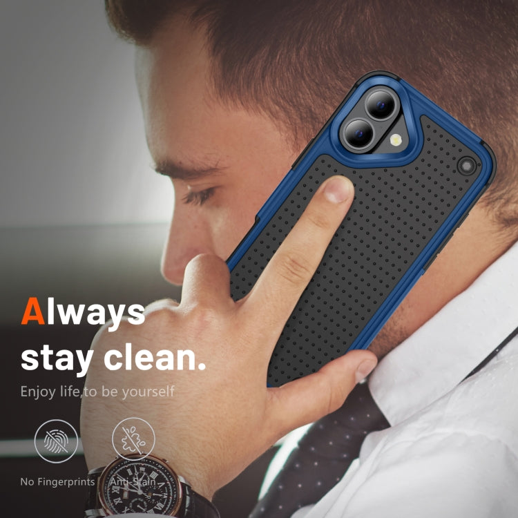 For iPhone 16 Plus PC + TPU Shockproof Protective Phone Case(Blue+Black) by buy2fix