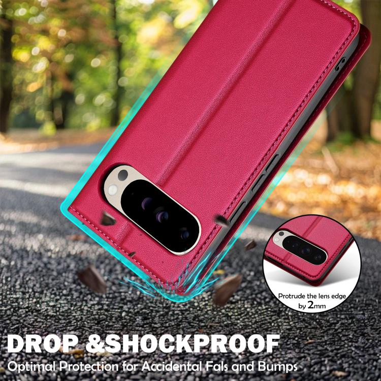 For Google Pixel 10 Pro XL LC.IMEEKE L1 Series Frosted Fine Texture PU Phone Case(Red) - Google Cases by LC.IMEEKE | Online Shopping UK | buy2fix