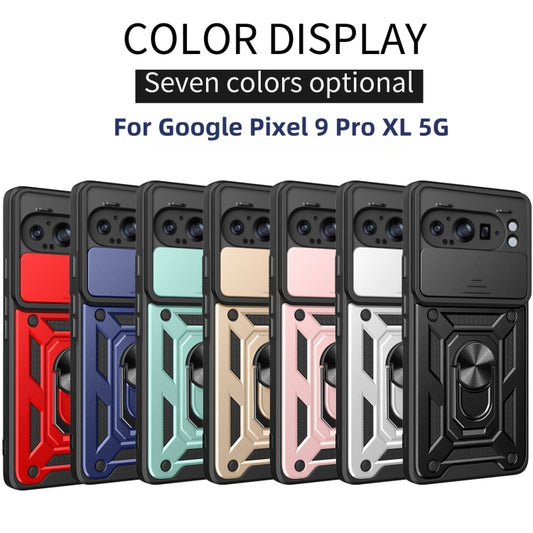 For Google Pixel 9 Pro XL Sliding Camera Cover Design TPU+PC Phone Case(Gold) by buy2fix