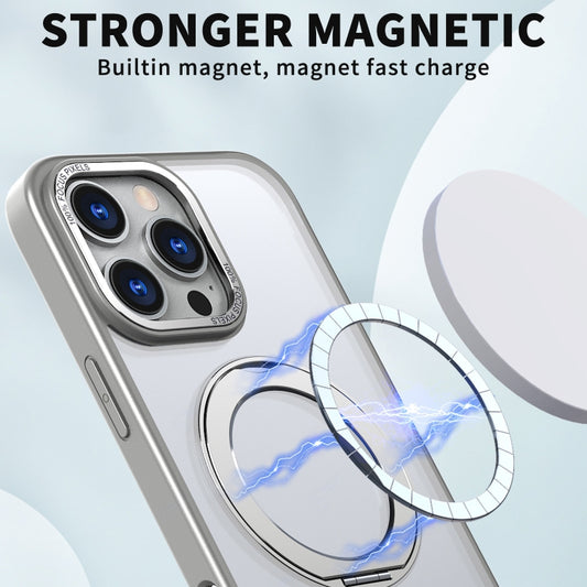 For iPhone 16 Pro Wing Series MagSafe Magnetic Ring Holder Phone Case(Titanium Gray) by buy2fix