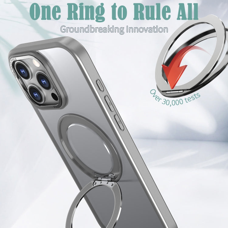 For iPhone 16 Pro Wing Series MagSafe Magnetic Ring Holder Phone Case(Titanium Gray) by buy2fix