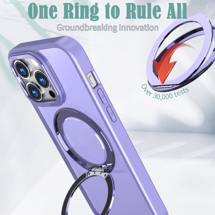 For iPhone 15 Pro Max Wing Series MagSafe Magnetic Ring Holder Phone Case(Light Purple) - iPhone 15 Pro Max Cases by buy2fix | Online Shopping UK | buy2fix
