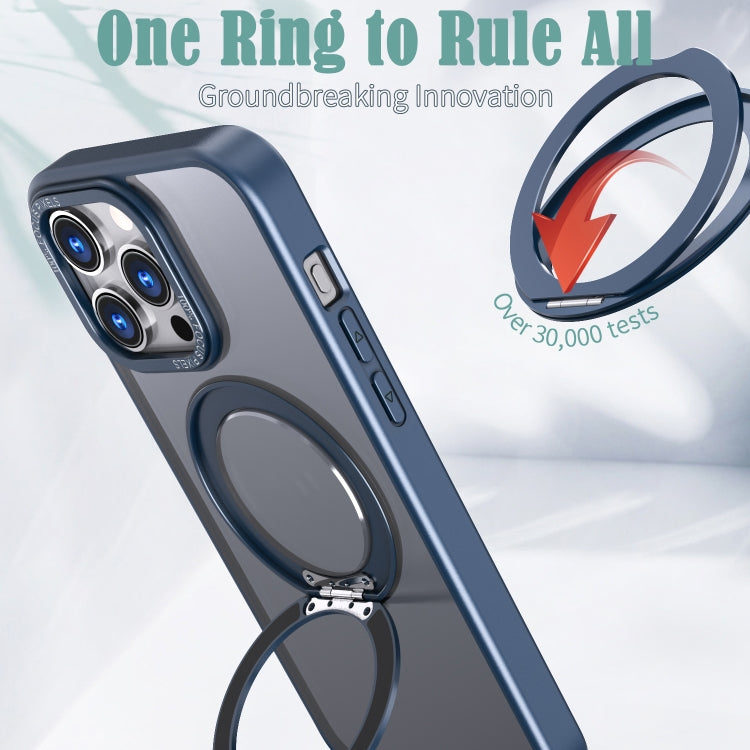For iPhone 15 Pro Wing Series MagSafe Magnetic Ring Holder Phone Case(Blue) - iPhone 15 Pro Cases by buy2fix | Online Shopping UK | buy2fix