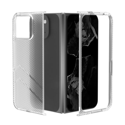 For Google Pixel 9 Pro Fold Wave Pattern Transparent Frosted Phone Case by buy2fix