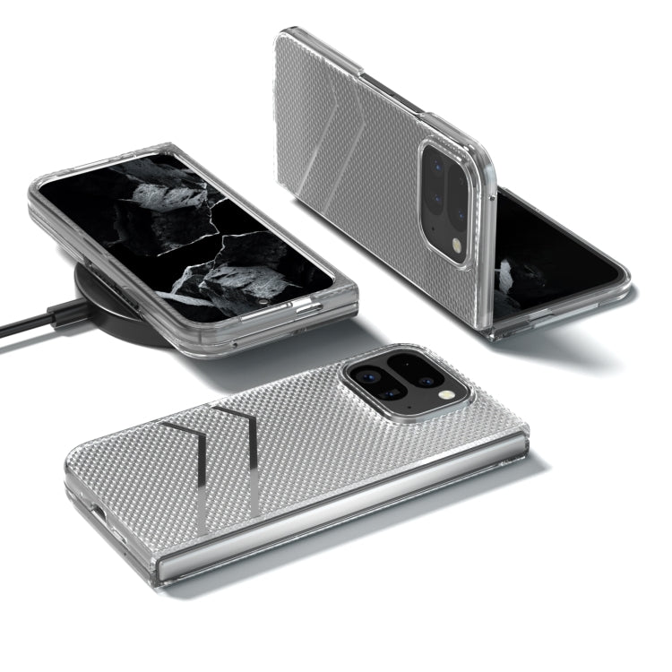 For Google Pixel 9 Pro Fold Wave Pattern Transparent Frosted Phone Case by buy2fix